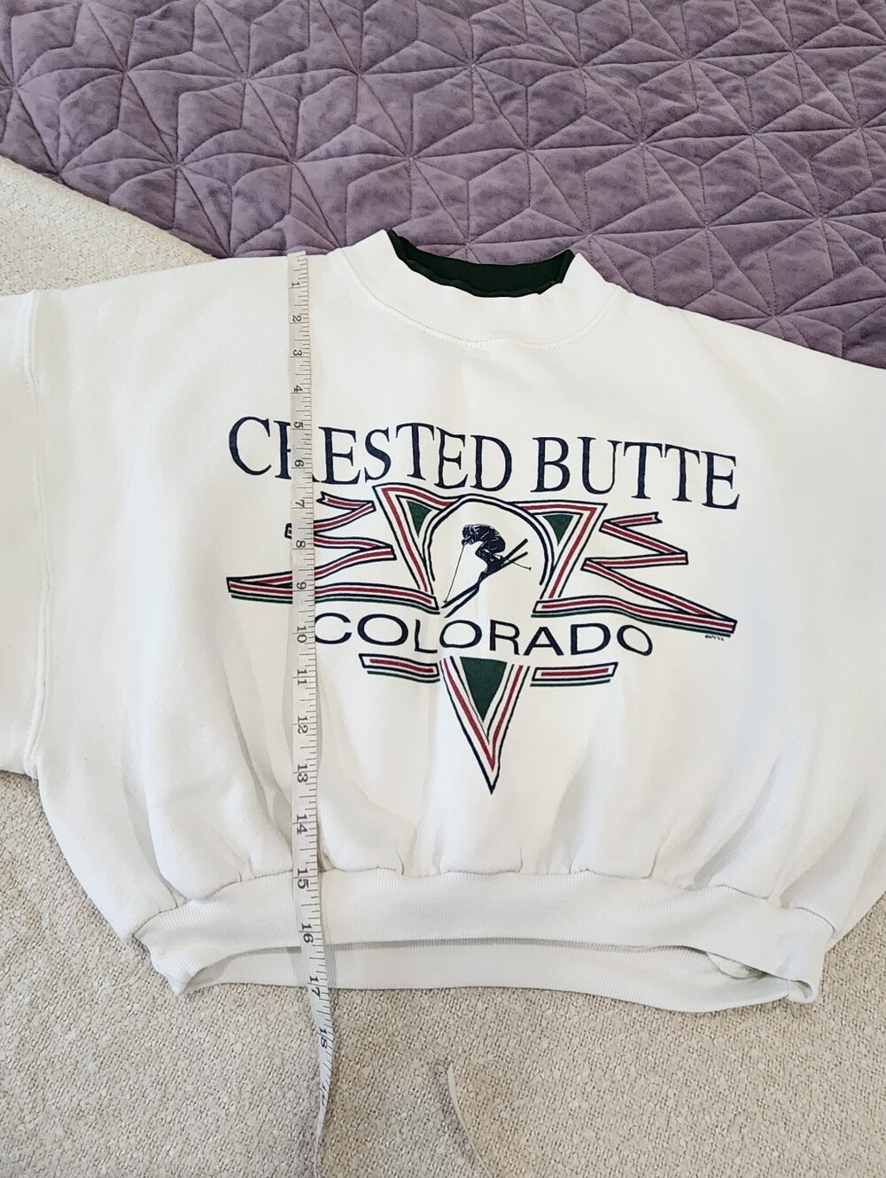 ​Vintage ALORE  Custom Cropped Crewneck Sweatshirt 90s COLORADO - Picture 10 of 17